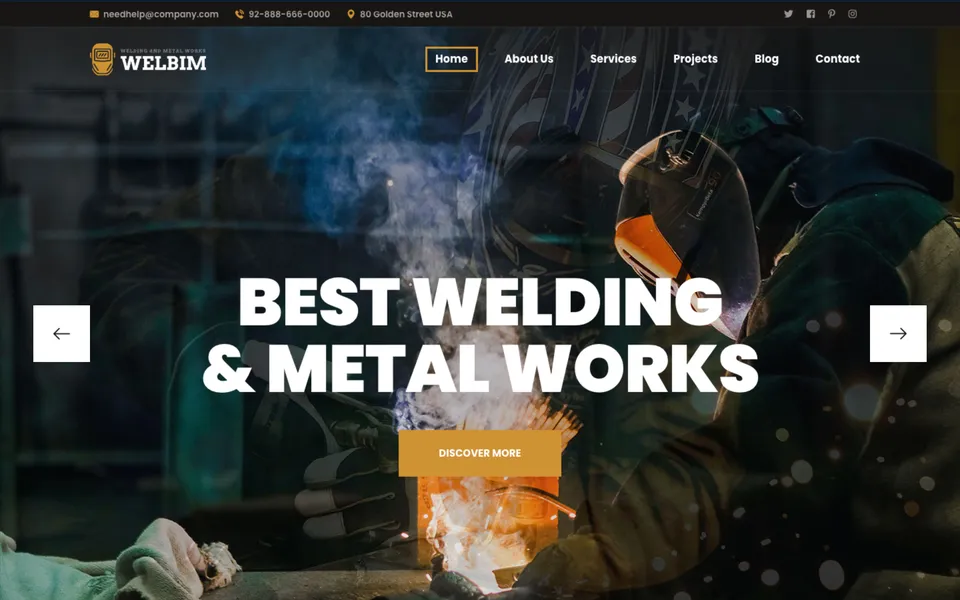 Giao diện mẫu Welbim tại 123Website