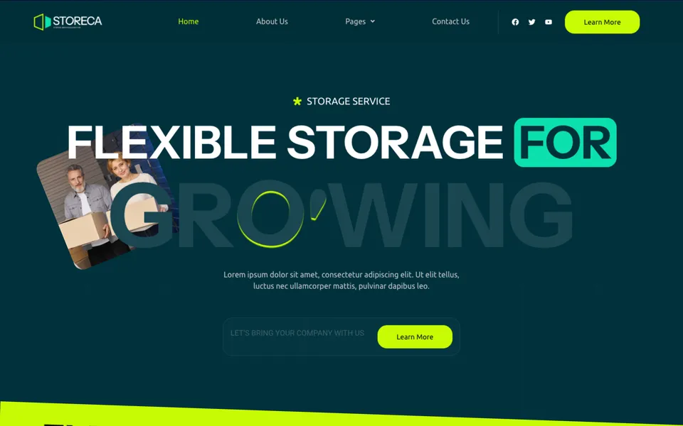 Giao diện mẫu Storeca tại 123Website