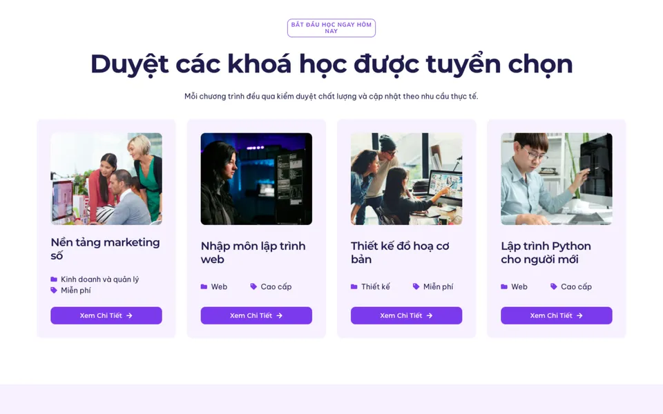 Giao diện mẫu Edubright tại 123Website