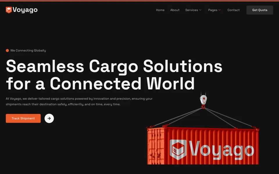 Giao diện mẫu Voyago tại 123Website
