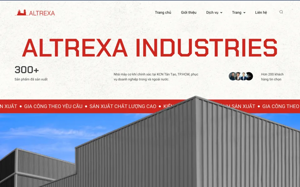 Giao diện mẫu Altrexa tại 123Website