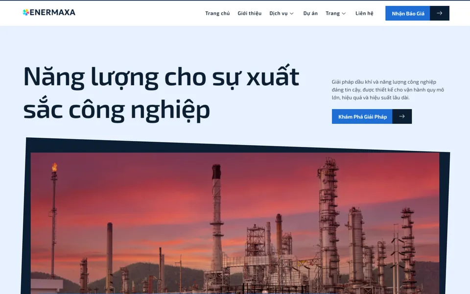 Giao diện mẫu Enermaxa tại 123Website