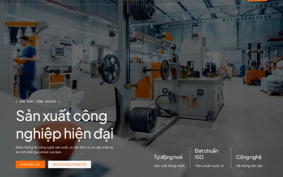 Giao diện mẫu Manufex tại 123Website