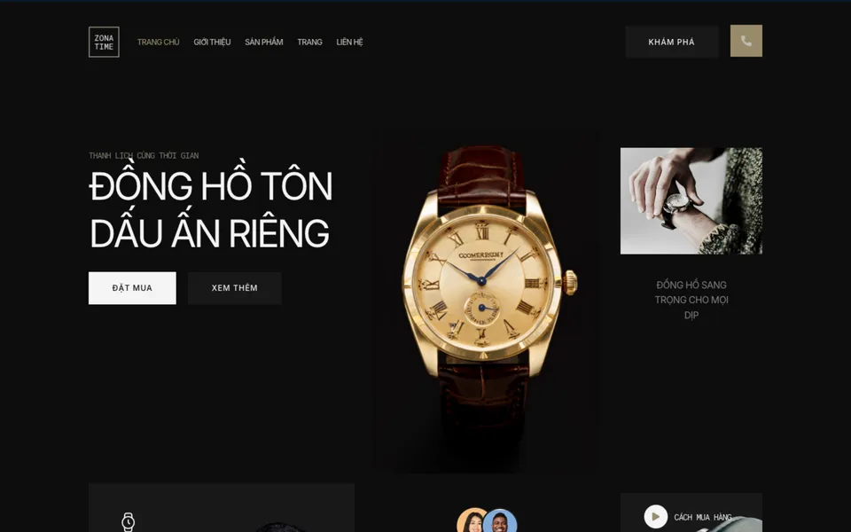 Giao diện mẫu Zonatime tại 123Website