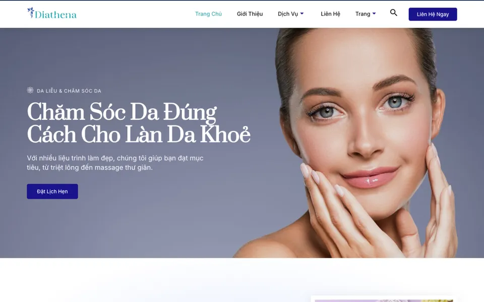 Giao diện mẫu Diathena tại 123Website