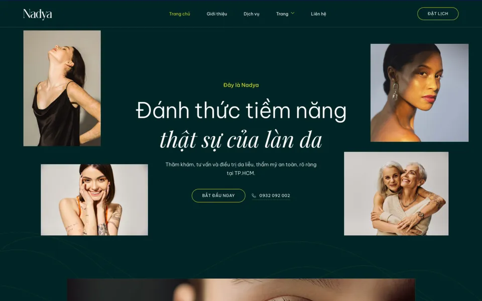 Giao diện mẫu Nadya tại 123Website