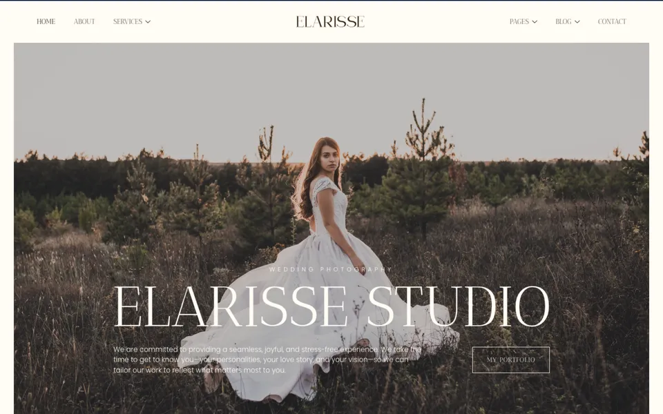 Giao diện mẫu Elarisse tại 123Website