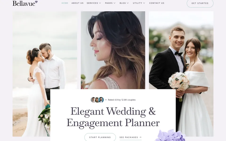 Giao diện mẫu Bellavue tại 123Website