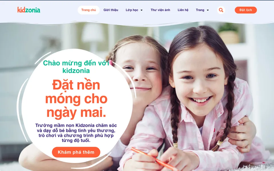 Giao diện mẫu Kidzonia tại 123Website
