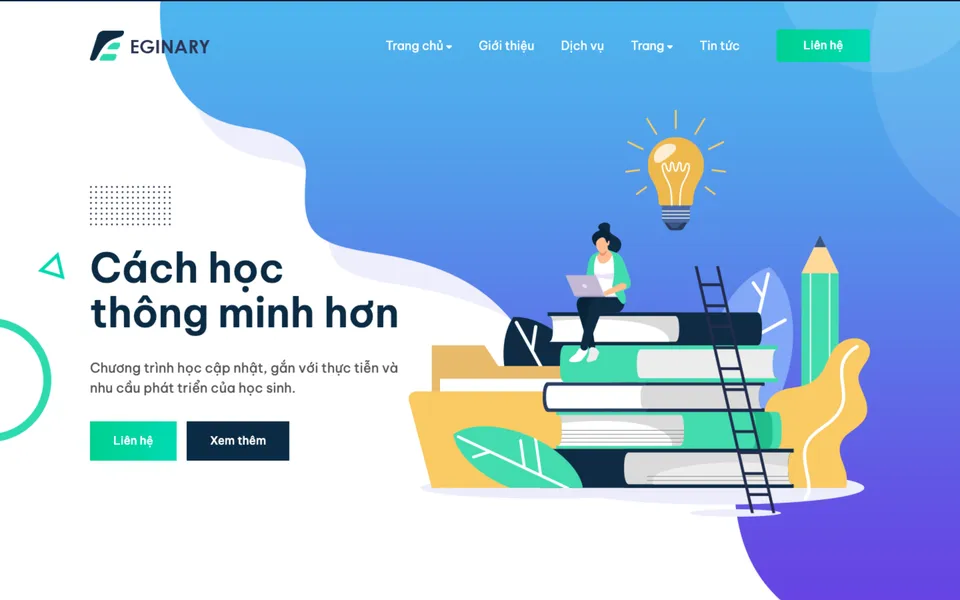 Giao diện mẫu Eginary tại 123Website