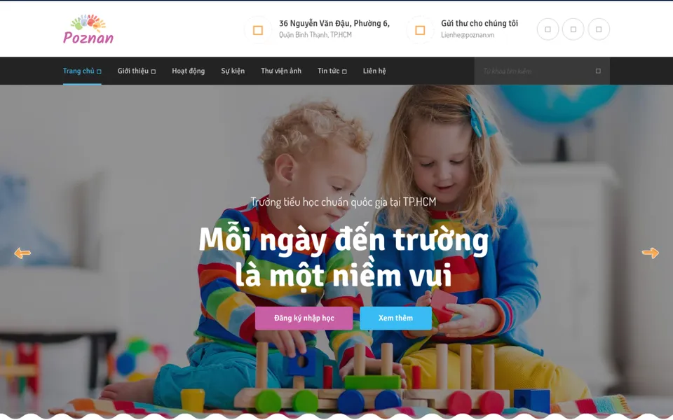 Giao diện mẫu Poznan tại 123Website