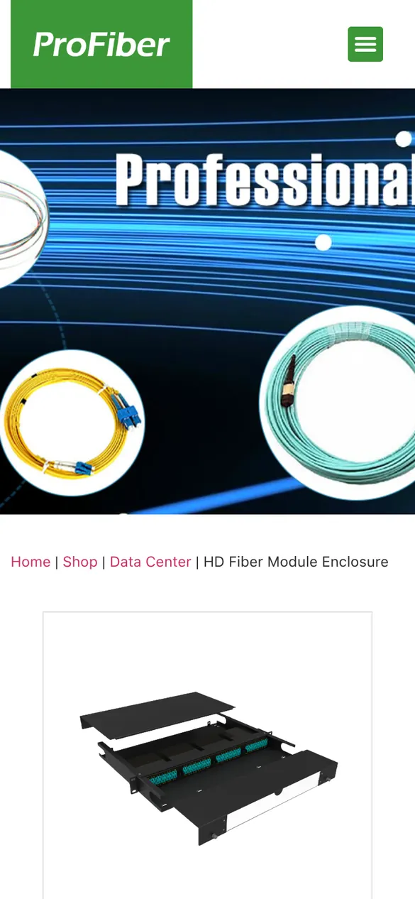 Website ProFiber Việt Nam - Sản phẩm trên điện thoại