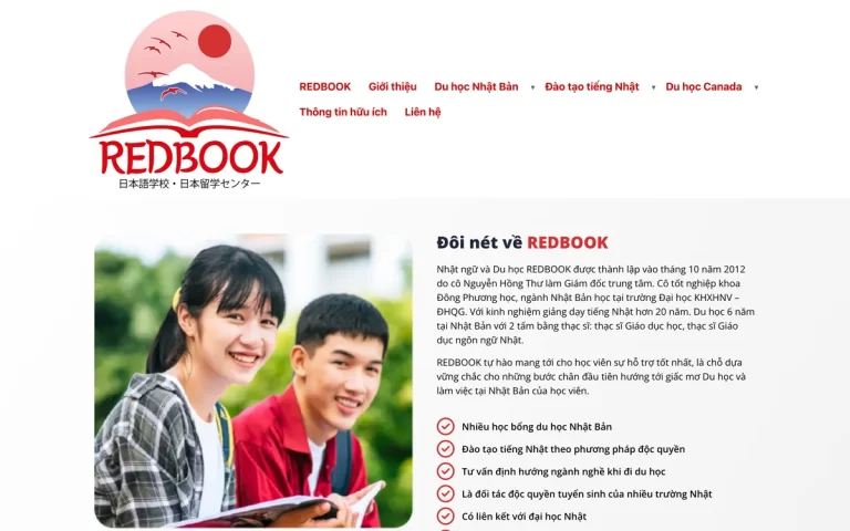 Website Nhật ngữ và Du học REDBOOK