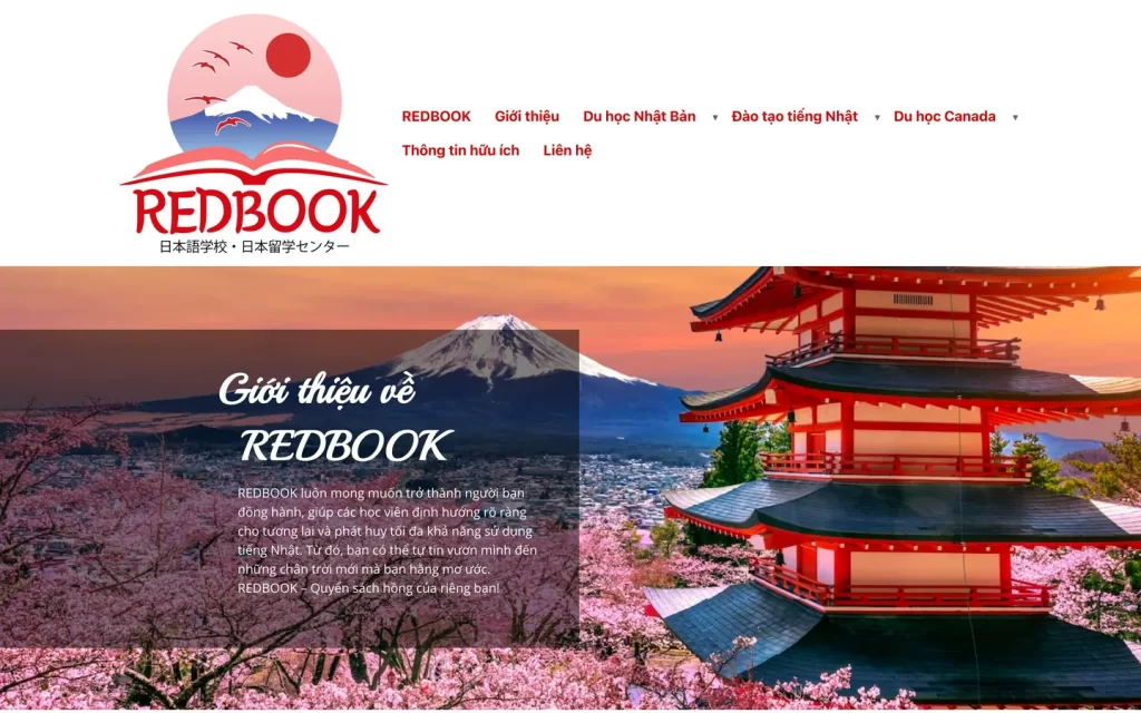 Website Nhật ngữ và Du học REDBOOK - Giới thiệu