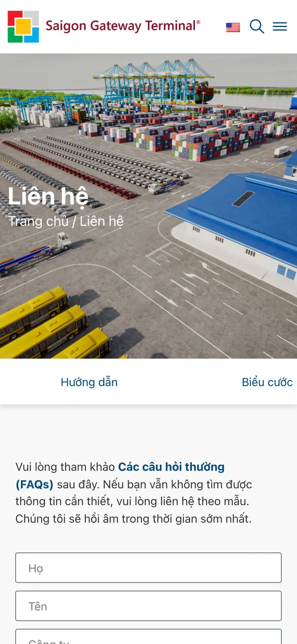Website Cảng Cửa Ngõ Sài Gòn - Liên hệ trên điện thoại