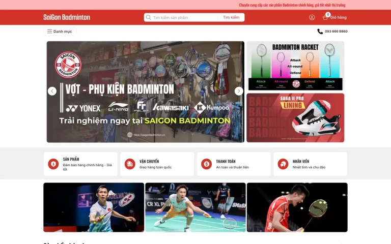 Website SaiGon Badminton