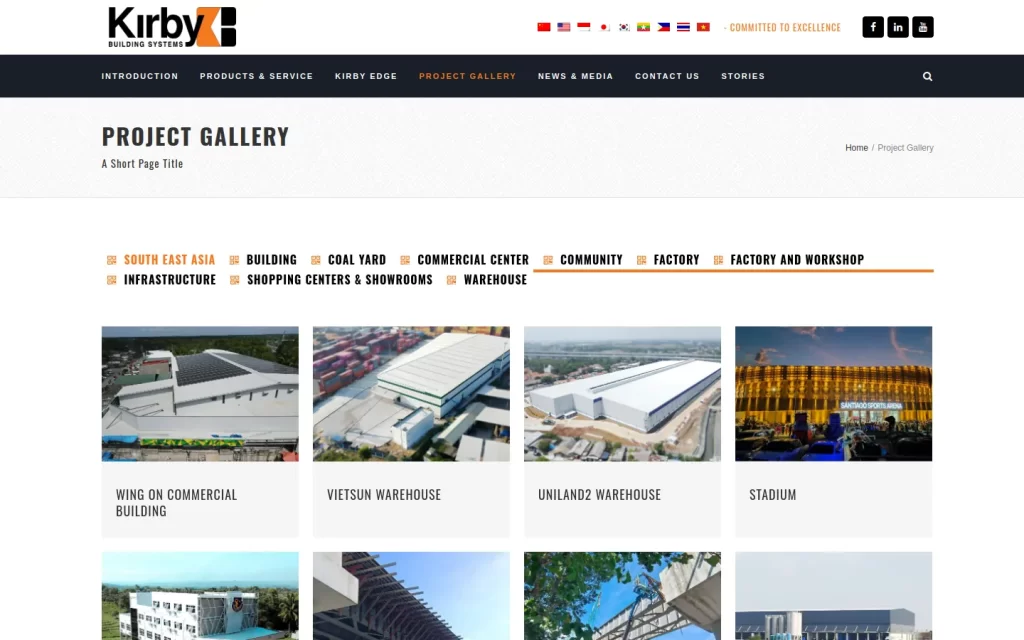 Website Kirby Đông Nam Á - Thư viện dự án