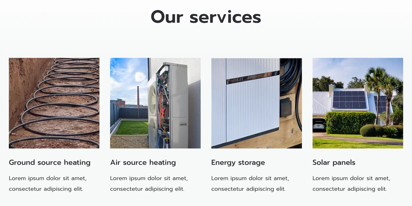 Khối dịch vụ lắp đặt thiết bị điện trên mẫu website điện máy Evex