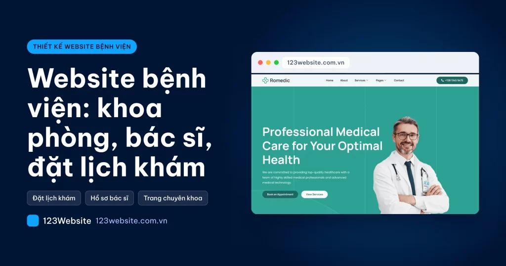 Thiết kế website bệnh viện: người bệnh, người nhà, đối tác