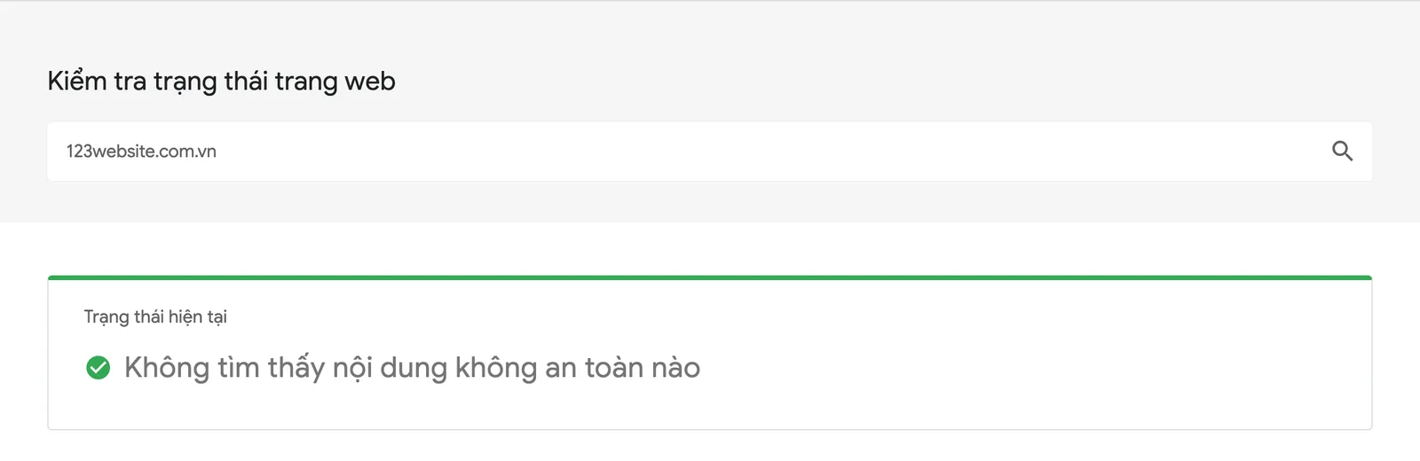 Trang kiểm tra trạng thái an toàn của tên miền trên Google Safe Browsing